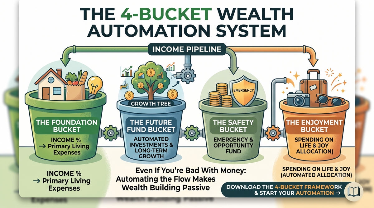 The 4-Bucket System That Automates Your Wealth (Even If You're Bad With Money)