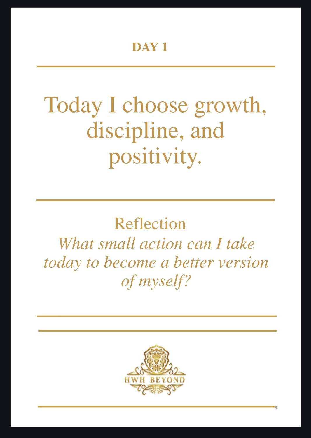 90 Days of Health, Wealth and Happiness book by Carlos D. André, part of HWH Beyond system for personal transformation Daily Affirmations and Reflections to build habits and mental processes to guide you on your journey to Health Wealth Happiness and Beyond!