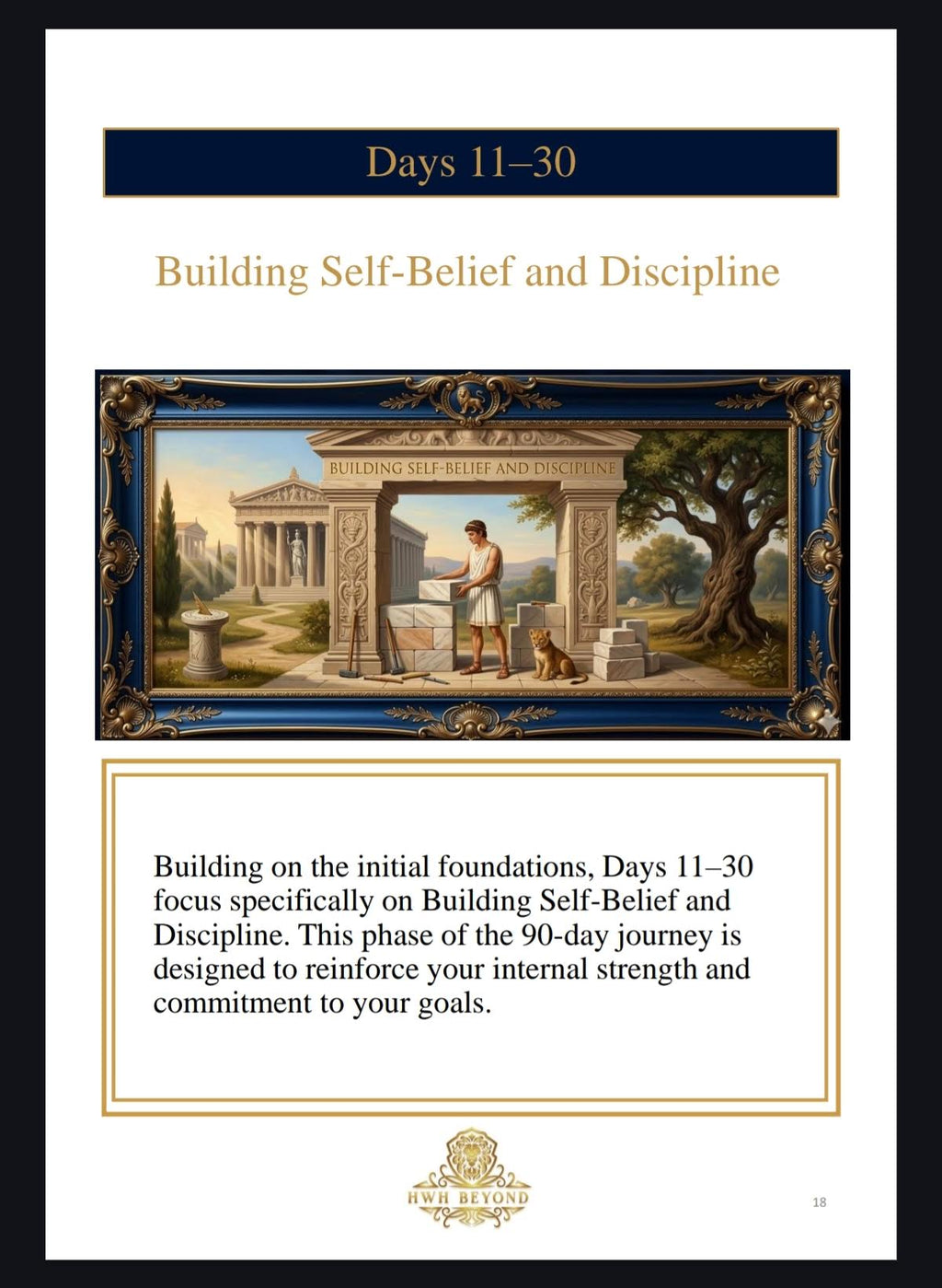 90 Days of Health, Wealth and Happiness book by Carlos D. André, part of HWH Beyond system for personal transformation, Beautiful images and defines paths.