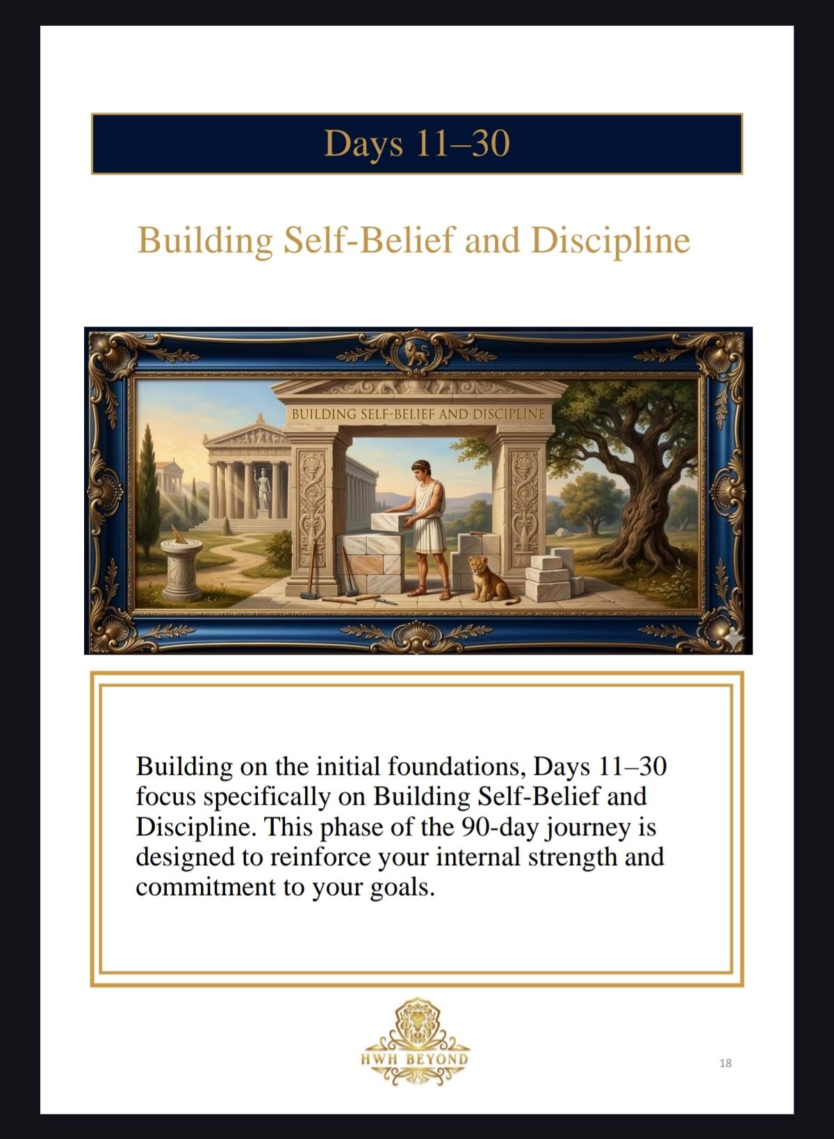 90 Days of Health, Wealth and Happiness book by Carlos D. André, part of HWH Beyond system for personal transformation, Beautiful images and defines paths.