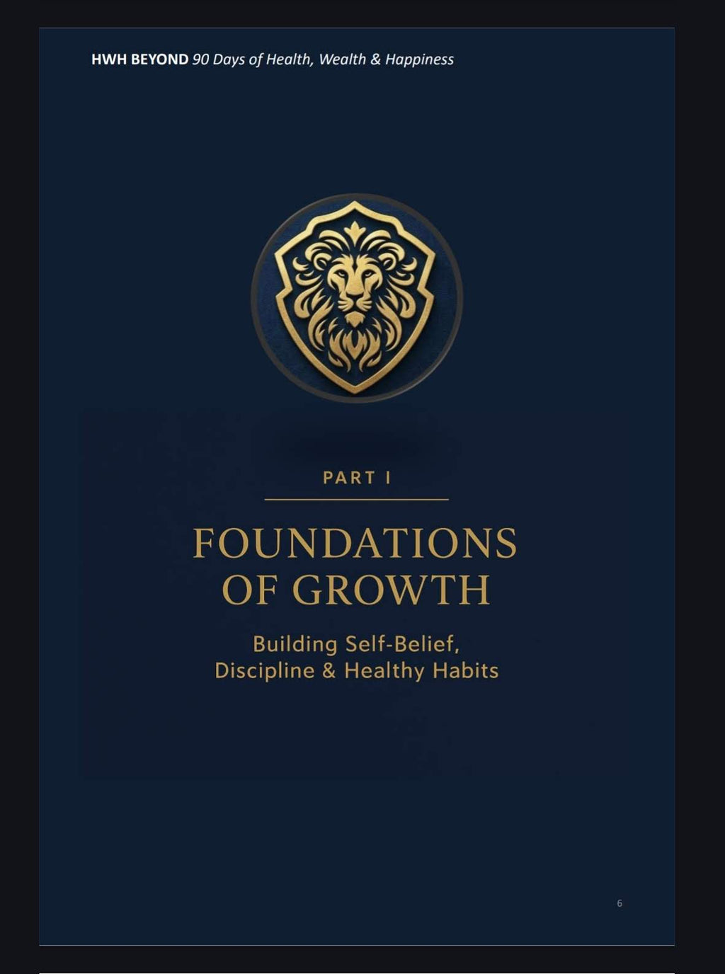 90 Days of Health, Wealth and Happiness book by Carlos D. André, part of HWH Beyond system for personal transformation, Building Self-Belief, Discipline & Healthy Habits. 